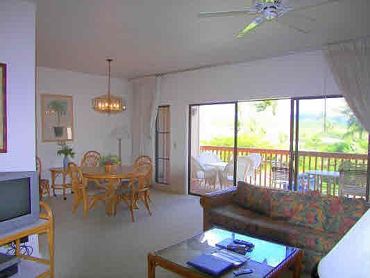 Large living and dining area with Mountain views