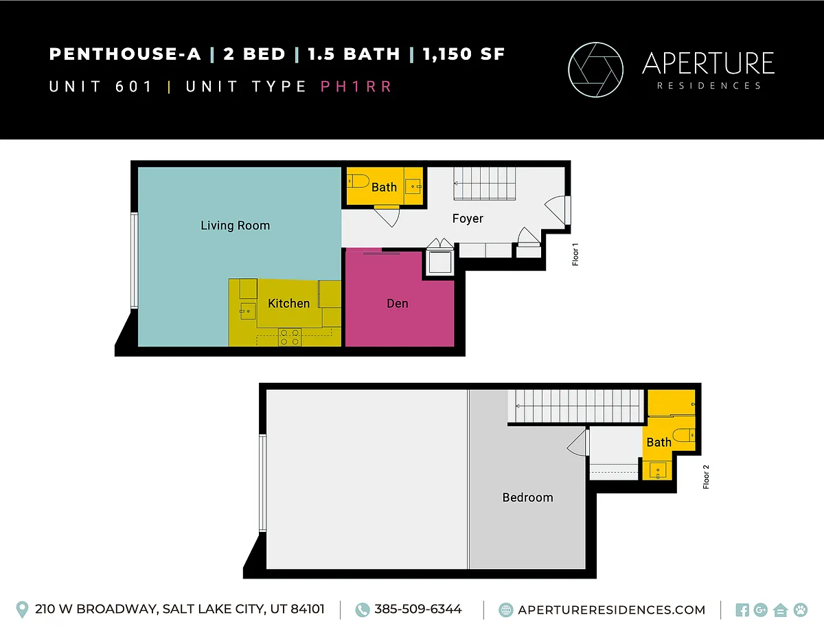 Floor plan 2x1.5 Penthouse-A