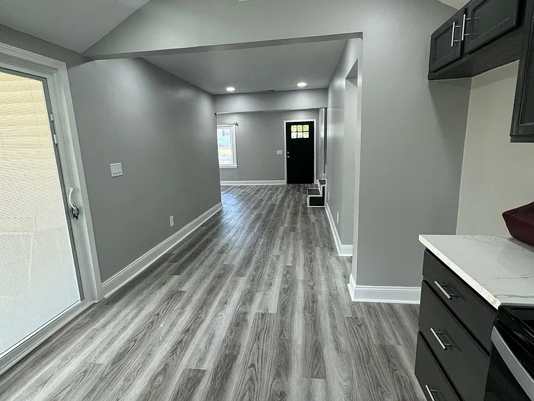 View from kitchen towards living room