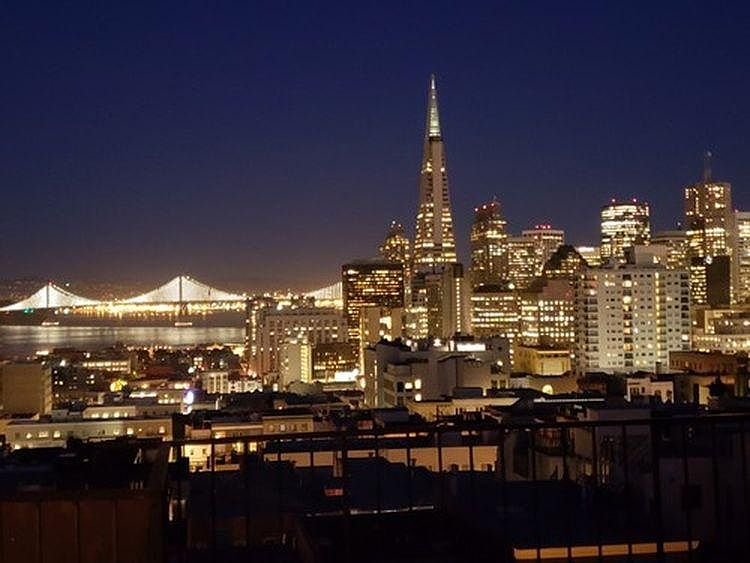 Twilight view from deck and living room~ spectacular