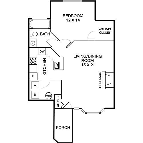Floor plan Narrowleaf Apartment Premier