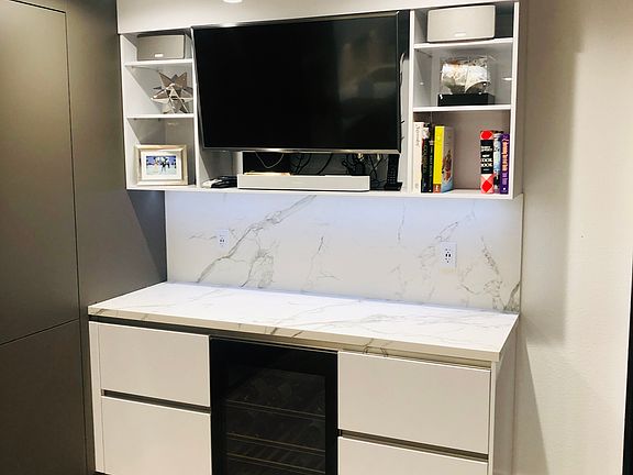 Wine Refrigerator and Coffe 