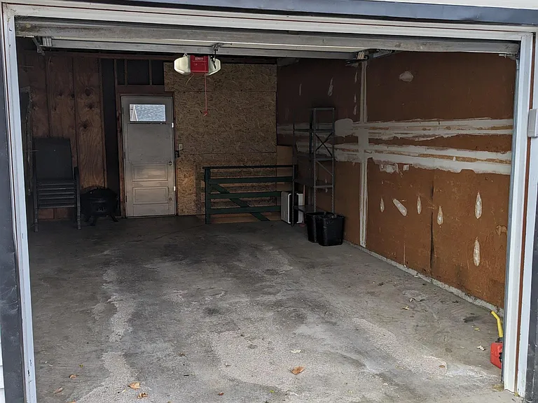 Single car garage with basement access.