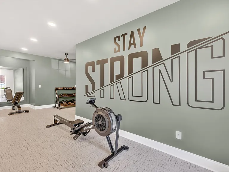 Premium fitness center with cutting-edge workout equipment and contemporary finishes.
