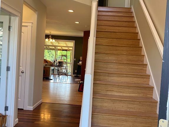 Entryway and stairs (sneak preview includes cleaning supplies)
