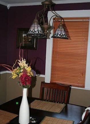 dining room with molding
