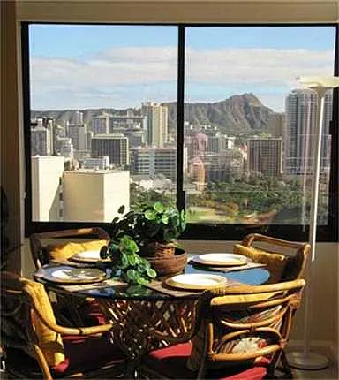 Dining Area with Diamond Head view