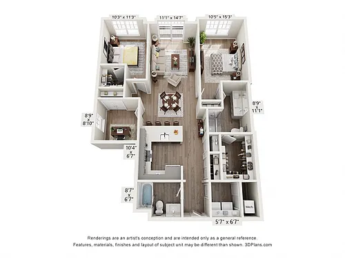 Floor plan Kohlman Style B