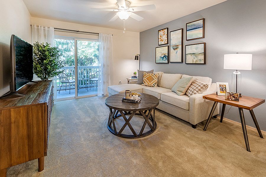 Warm colors and tall ceilings make you feel instantly at home