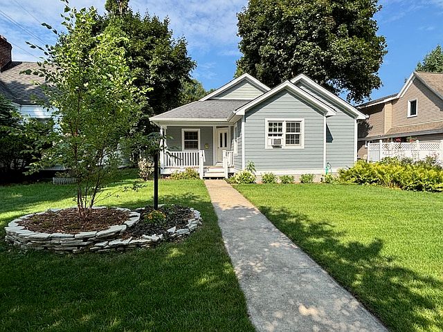 Front yard, covered porch