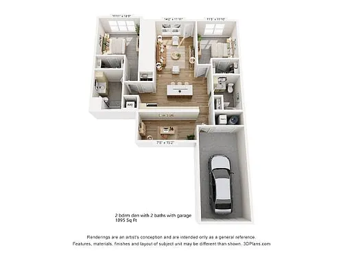 Floor plan 2 Bedroom B2