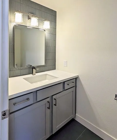 Fully Renovated Downstairs Half-bath Featuring Beautiful Modern Design