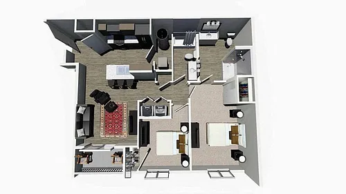 Floor plan The Willow Grand 2 Bedroom 2 Bathroom
