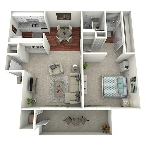 Floor plan One Bed Plan B