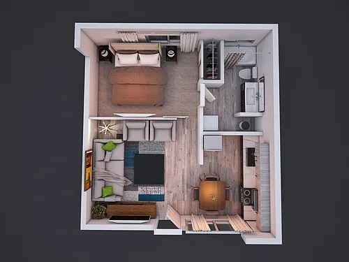 Floor plan 1x1A