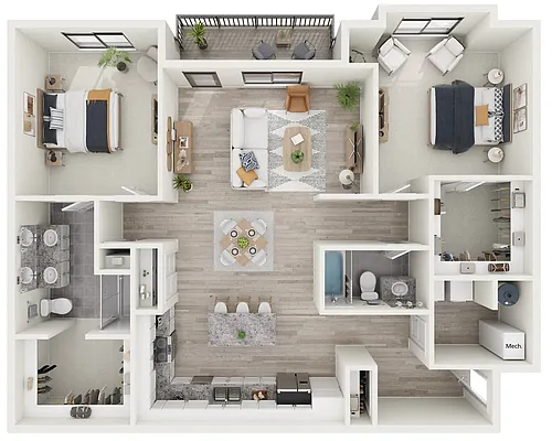 Floor plan Tamarack - Stacked Flat