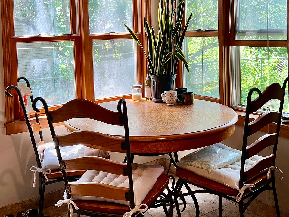Kitchen table - windows looking outside