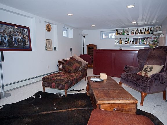 Family room with bar