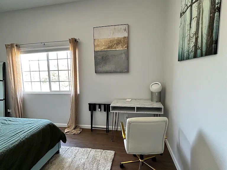 Desk in downstairs bedroom (room now includes TV)