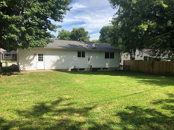 Fenced backyard