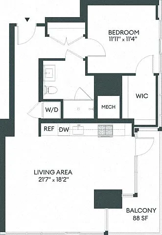 Floor plan 1J