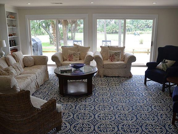Living room with view of Golf course