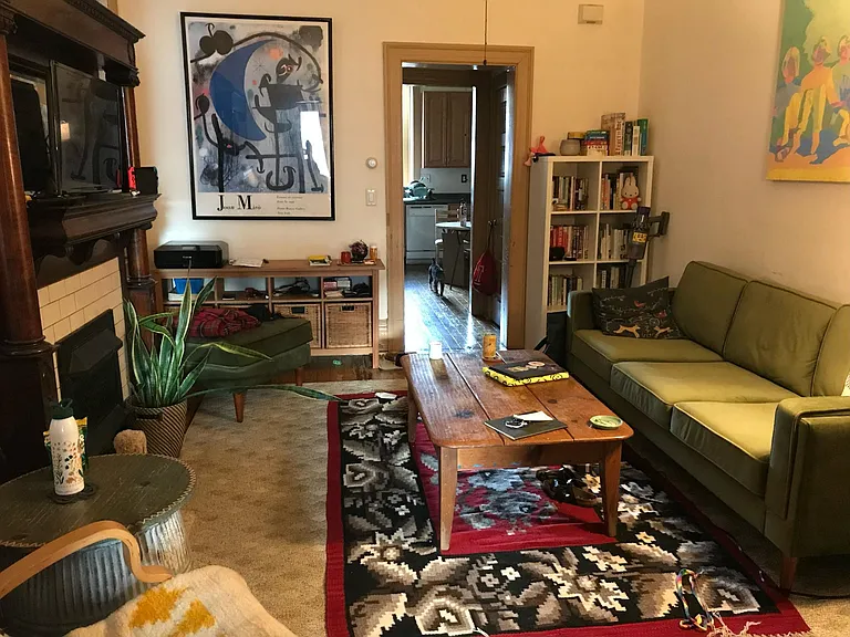Living room looking toward kitchen