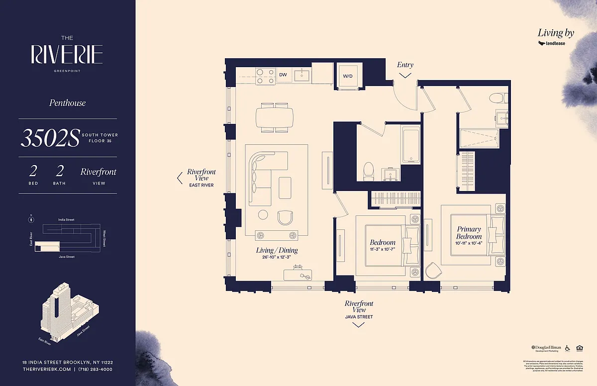 Floor plan PH 2 Bedroom 3502S
