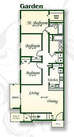 Floor plan The Piedmont Garden