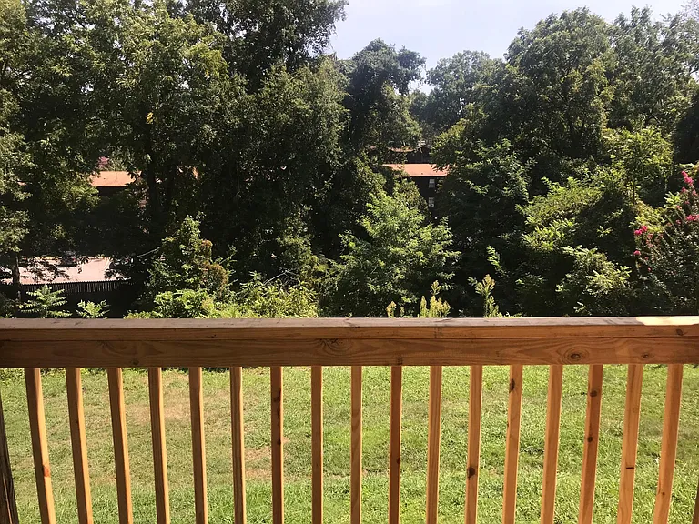 Back deck off kitchen.