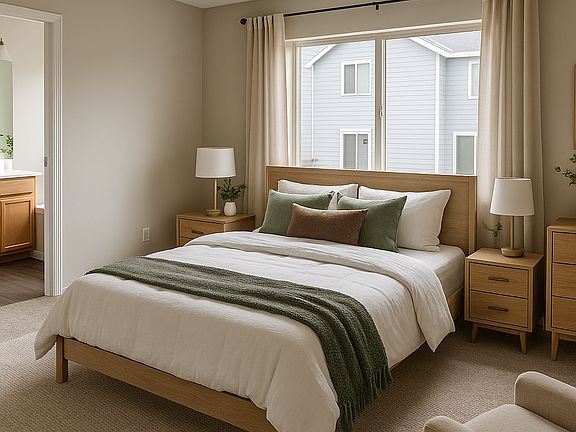Huge master bedroom with room for king bed and desk/exercise equipment (outside of photo view).