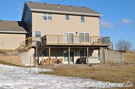 Back view of deck