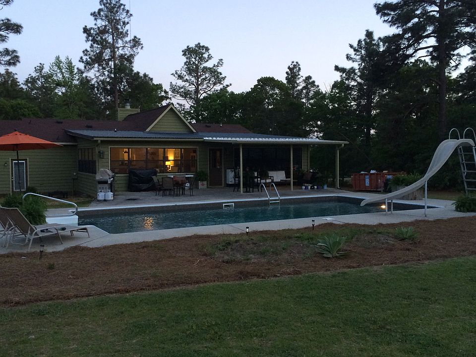 Back yard - pool at dusk