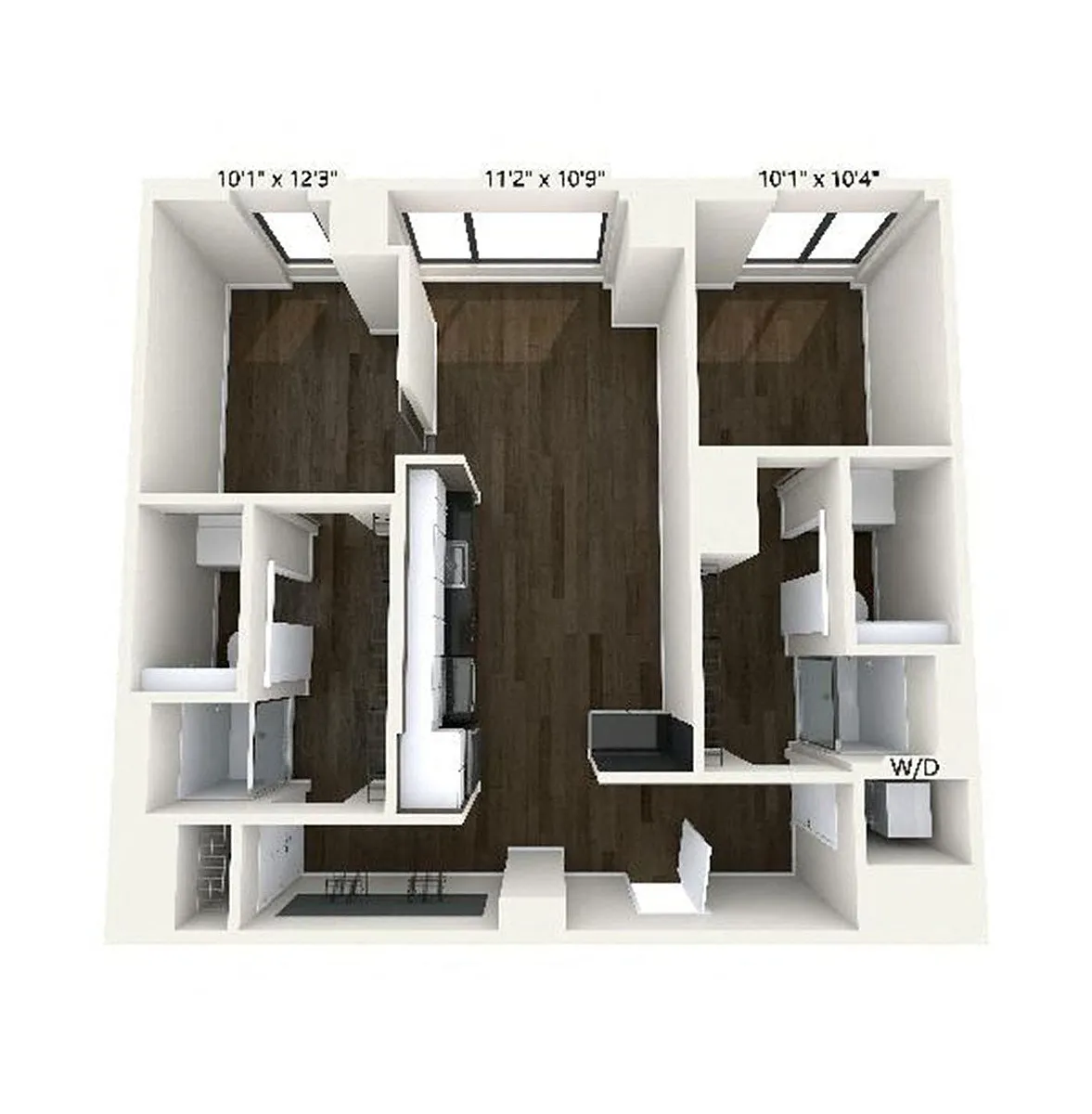 Floor plan B4 | 2 Bed | 2 Bath