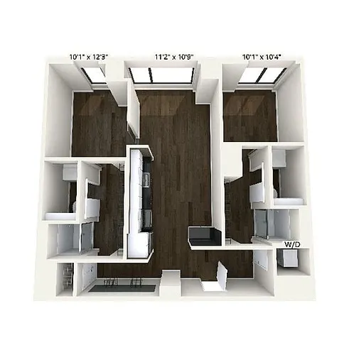 Floor plan B4 | 2 Bed | 2 Bath