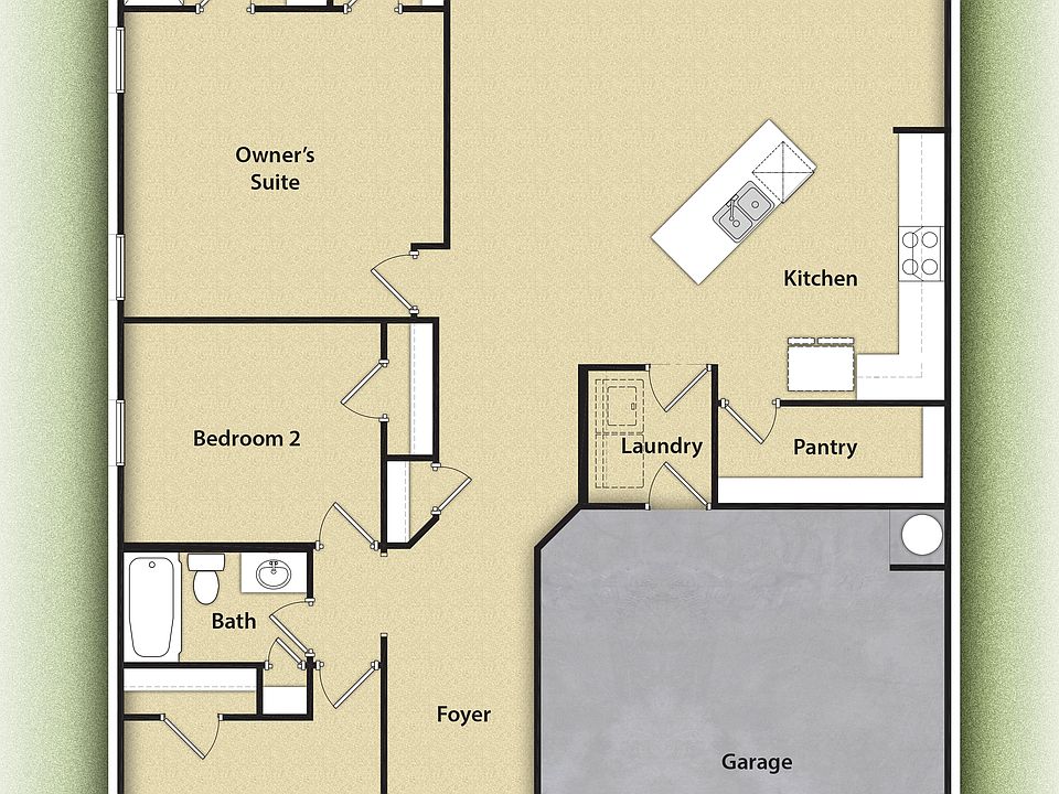 Large master suite with walk-in closet
