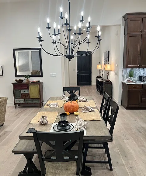 Dining room and front entry view