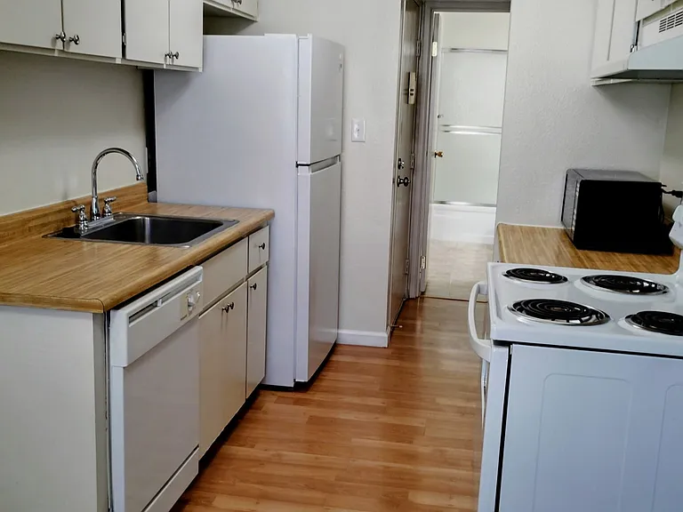Kitchen appliance includes, Electric Range, Dishwasher, Refrigerator, Microwave and Pantry