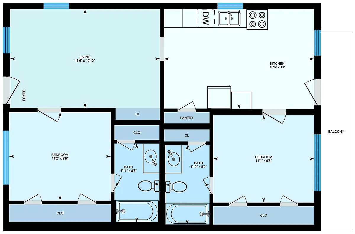 Floor plan Duplex 2A