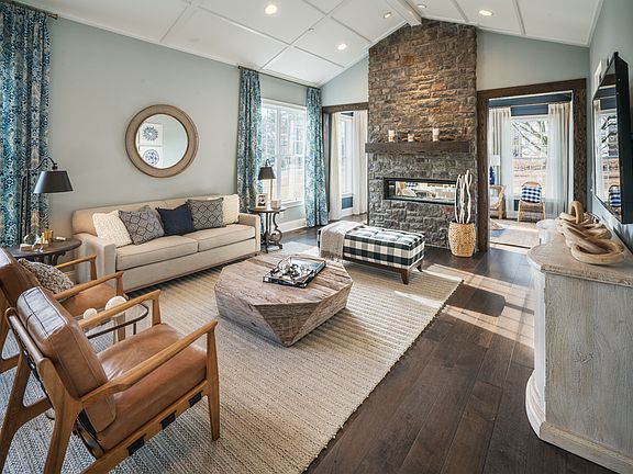 Light-Filled Great Room With Cathedral Ceiling