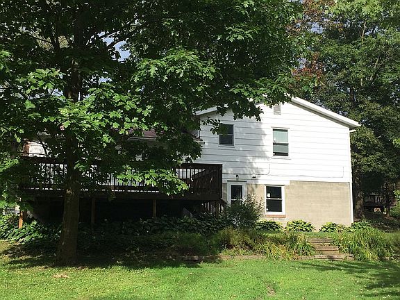 Shaded back yard & deck