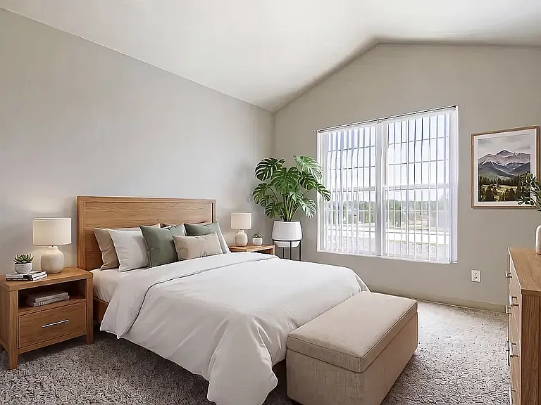 Bedroom at the Orchards at Cherry Creek Park Apartments