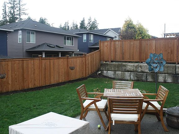 Fully fenced back yard