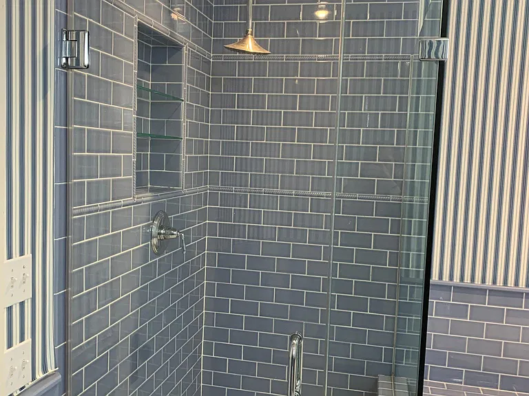 Walk-in shower.