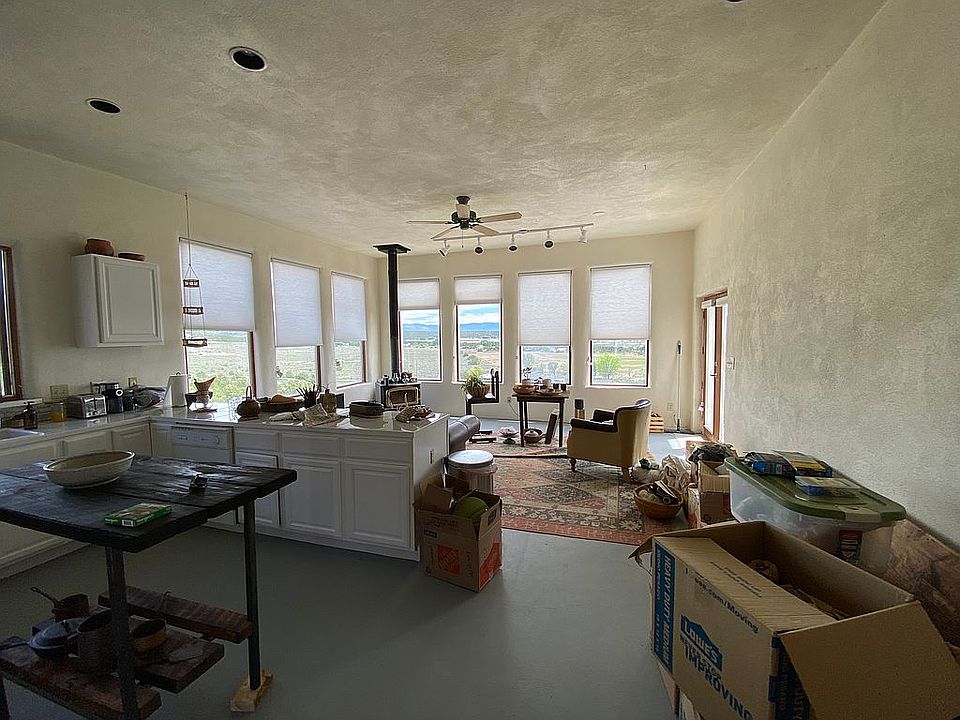 Upstairs kitchen and living