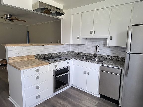 Kitchen open to living room