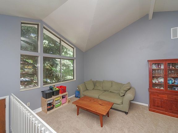 Spacious rooms with vaulted ceilings.