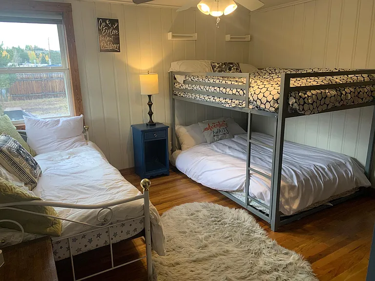 Third bedroom has bunk and day bed