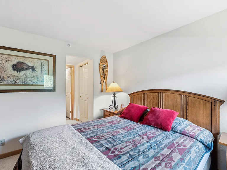 Downstairs queen bedroom with ensuite bath