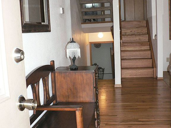 Hard wood floors thoughout kitchen and hallway